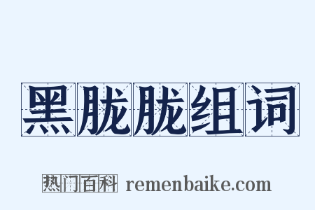 黑胧胧组词是什么意思的图片